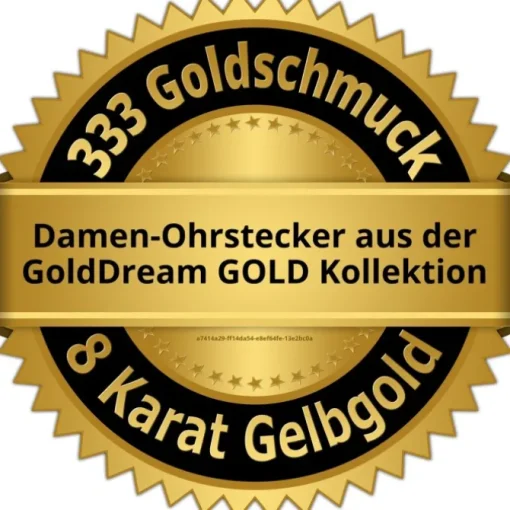 GoldDream Ohrstecker Sterne Zirkonia Ohrring 333 Gelbgold Echtschmuck GDO5091Y