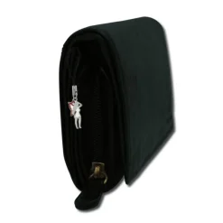 Großes Portemonnaie Querformat XXL Leder schwarz Brieftasche OPD410S