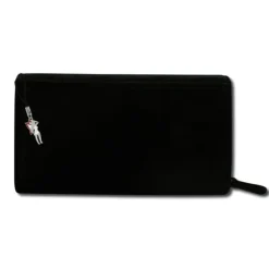 Großes Portemonnaie Querformat XXL Leder schwarz Brieftasche OPD410S