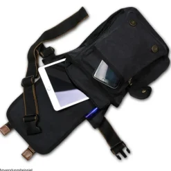 , Gürteltasche Canvas schwarz 2in1 Tasche Manoro OTK211S