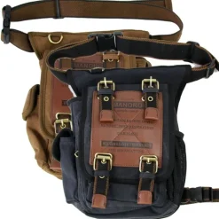 , Gürteltasche Canvas schwarz 2in1 Tasche Manoro OTK211S