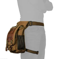 , Gürteltasche Canvas schwarz 2in1 Tasche Manoro OTK211S