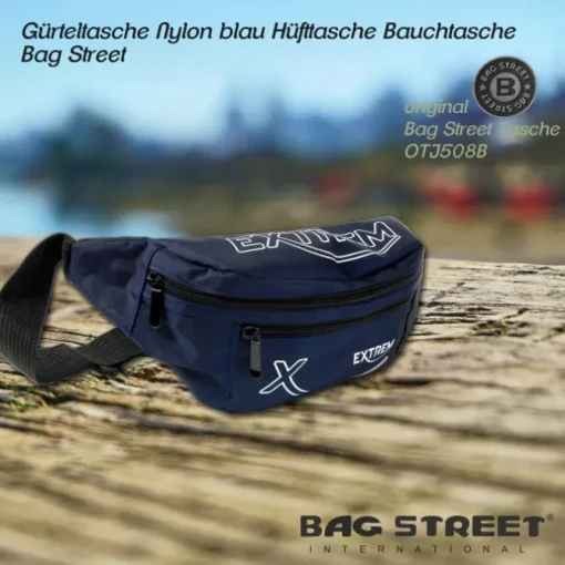 Gürteltasche Nylon blau Hüfttasche Bauchtasche Bag Street OTJ508B