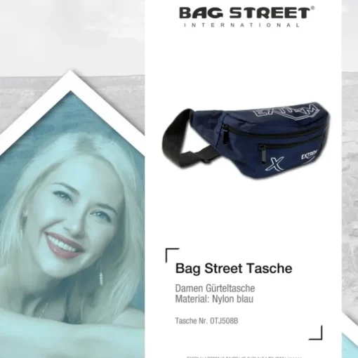 Gürteltasche Nylon blau Hüfttasche Bauchtasche Bag Street OTJ508B
