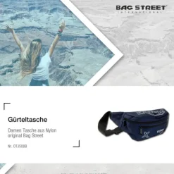Gürteltasche Nylon blau Hüfttasche Bauchtasche Bag Street OTJ508B