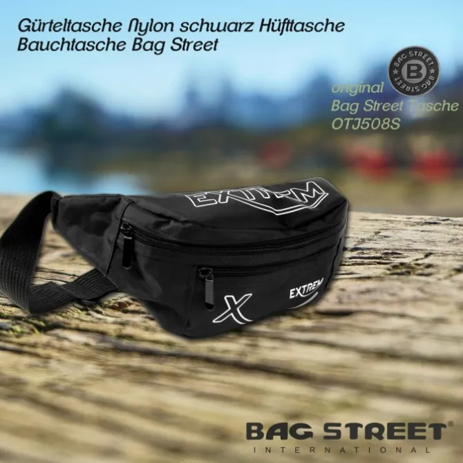 Gürteltasche Nylon schwarz Hüfttasche Bauchtasche Bag Street OTJ508S