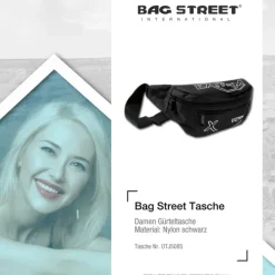 Gürteltasche Nylon schwarz Hüfttasche Bauchtasche Bag Street OTJ508S