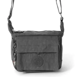 Handtasche Abendtasche Nylon grau Damen crossover Tasche Bag Street OTJ232K