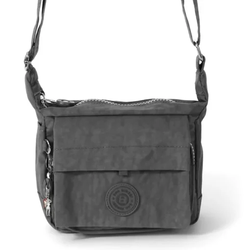 Handtasche Abendtasche Nylon grau Damen crossover Tasche Bag Street OTJ232K