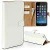 Handyhülle iPhone 6 6S Plus weiß Kartenfächer Kunstleder DrachenLeder OME103K