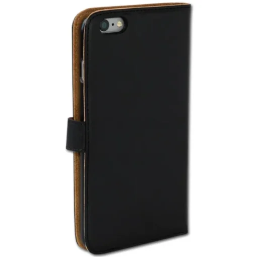 Handyhülle iPhone 6+ 6S+ schwarz Kartenfächer Kunstleder DrachenLeder OME103S