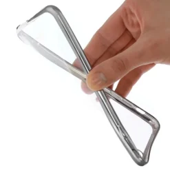 Handyhülle iPhone 6+ 6s+ silber Kunststoff Cover PU Case DrachenLeder OMG101W