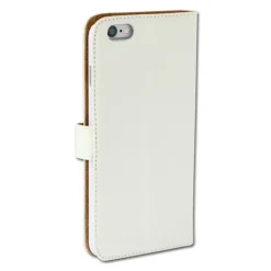 Handyhülle iPhone 6 6S weiß Bookstyle Kartenfächer DrachenLeder OME102K
