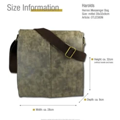 Harolds Tasche Canvas/Kunstleder braun unisex Handtasche OTJ2380N