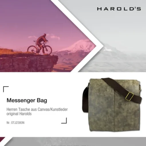 Harolds Tasche Canvas/Kunstleder braun unisex Handtasche OTJ2380N