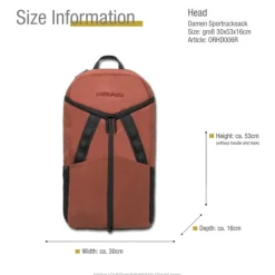 Head Unisex Sportrucksack Polyester rot ORHD006R