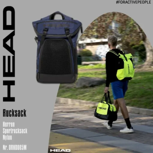 Head Unisex Sportrucksack Nylon Mesh dunkelblau ORHD005M