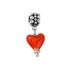 IMPPAC 925 Silber Bead Glas Dangle rot European Beads SMQ048R