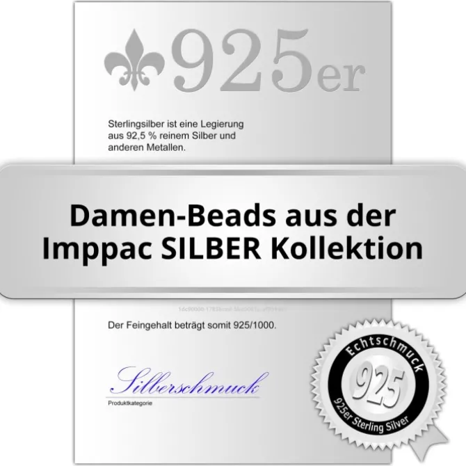 IMPPAC Bead Engel 925 Sterling Silber Armband Beads SBB457