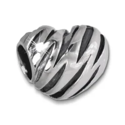 IMPPAC Bead Herz mit Muster 925er Silber Armband Beads SBB423