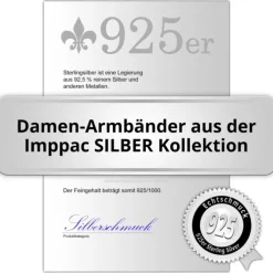 IMPPAC Clip 925 Bead Armband 20cm für European Beads SMP163SV