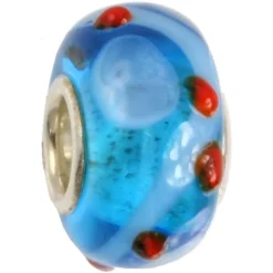 IMPPAC Glas 925 Spacer Gyro blau European Beads SMB0176