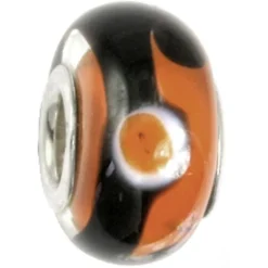 IMPPAC Glas Bead 925 Silber Spacer Retro rot European Beads SMB8057