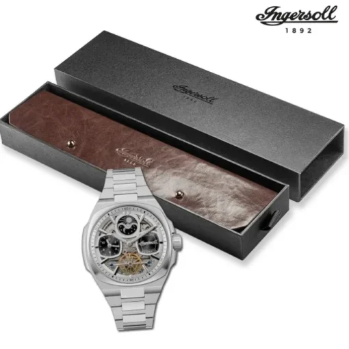 Ingersoll Herrenuhr Edelstahl silber Ingersoll The Spirit Armbanduhr UIN15802