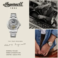 Ingersoll Herrenuhr Edelstahl silber Ingersoll The Jazz Armbanduhr UIN07703