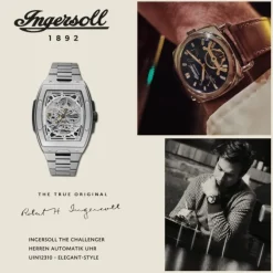 Ingersoll Herrenuhr Edelstahl silber Ingersoll Challenger Armbanduhr UIN12310