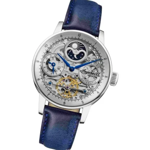 Ingersoll Herrenuhr Leder blau Ingersoll The Jazz Armbanduhr UIN07702