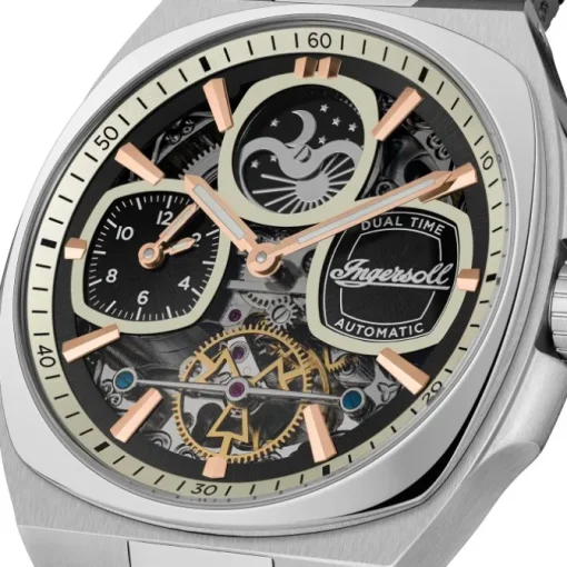 Ingersoll Herrenuhr Leder schwarz Ingersoll The Spirit Armbanduhr UIN15801