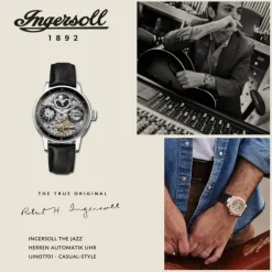 Ingersoll Herrenuhr Leder schwarz Ingersoll The Jazz Armbanduhr UIN07701