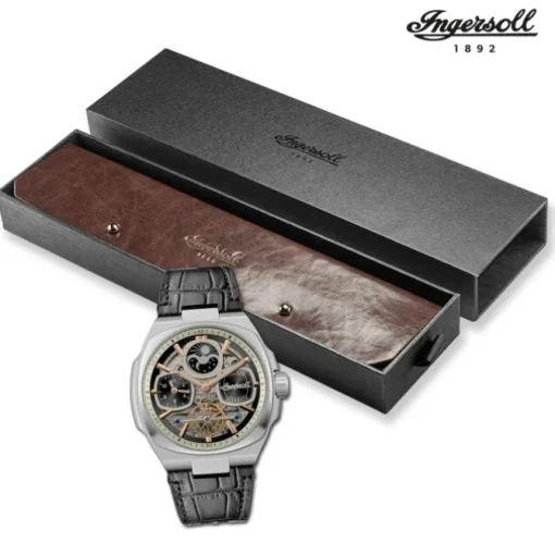 Ingersoll Herrenuhr Leder schwarz Ingersoll The Spirit Armbanduhr UIN15801