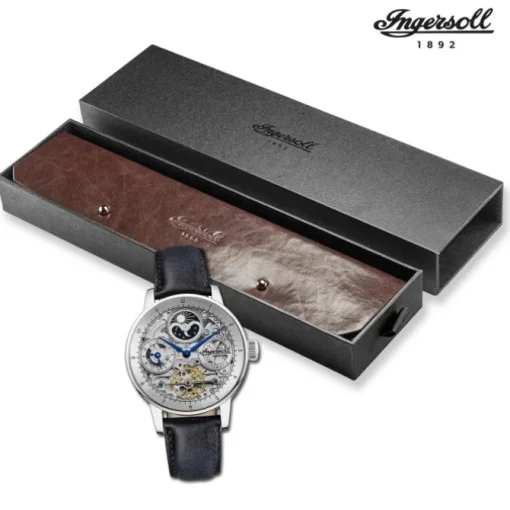 Ingersoll Herrenuhr Leder blau Ingersoll The Jazz Armbanduhr UIN07702