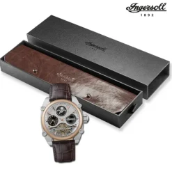 Ingersoll Herrenuhr Leder braun Ingersoll The Varsity Armbanduhr UIN15401
