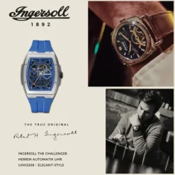 Ingersoll Herrenuhr PUR blau Ingersoll The Challenger Armbanduhr UIN12308