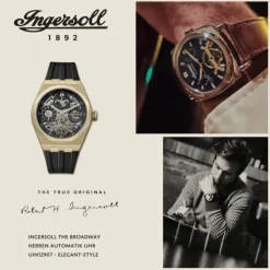 Ingersoll Herrenuhr PUR schwarz Ingersoll The Broadway Armbanduhr UIN12907