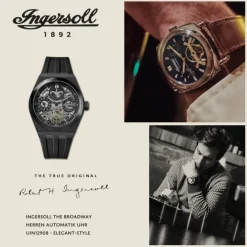 Ingersoll Herrenuhr PUR schwarz Ingersoll The Broadway Armbanduhr UIN12908