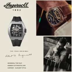 Ingersoll Herrenuhr PUR schwarz Ingersoll The Play Armbanduhr UIN15301