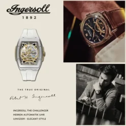 Ingersoll Herrenuhr PUR weiß Ingersoll The Challenger Armbanduhr UIN12309