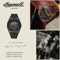 Ingersoll Herrenuhr PUR/Alcantara schwarz Challenger Armbanduhr UIN12307