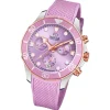 Jaguar Damen Armbanduhr Cosmopolitan J890/2 Chronograph Leder lila UJ890/2