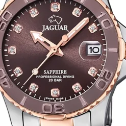 Jaguar Damen Armbanduhr Cosmopolitan J871/2 Edelstahl silber rosegold UJ871/2