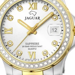 Jaguar Damen Armbanduhr Cosmopolitan J893/1 Analog Edelstahl silber gold UJ893/1
