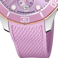 Jaguar Damen Armbanduhr Cosmopolitan J890/2 Chronograph Leder lila UJ890/2