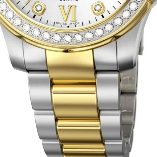 Jaguar Damen Armbanduhr Cosmopolitan J893/1 Analog Edelstahl silber gold UJ893/1