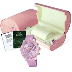Jaguar Damen Armbanduhr Cosmopolitan J890/2 Chronograph Leder lila UJ890/2