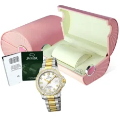 Jaguar Damen Armbanduhr Cosmopolitan J893/1 Analog Edelstahl silber gold UJ893/1