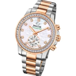 Jaguar Damenuhr Edelstahl silber rosegold Jaguar Connected Armbanduhr UJ981/1
